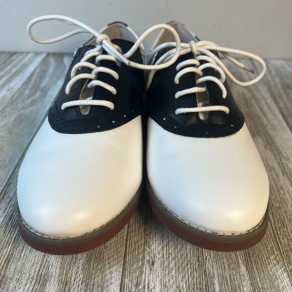 Eastland Sadie Saddle Shoes Black & White Retro 50s Pinup Style US 8 Women Cheer - Picture 4 of 13